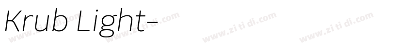 Krub Light字体转换